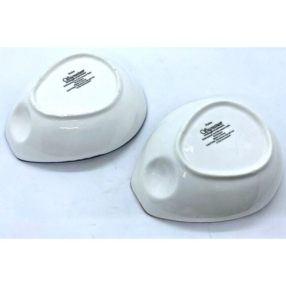 Two Ceramic Gypsy Stoneware Signature Kitchen Spoon Rests Red Blue Green Yellow - Picture 5 of 6